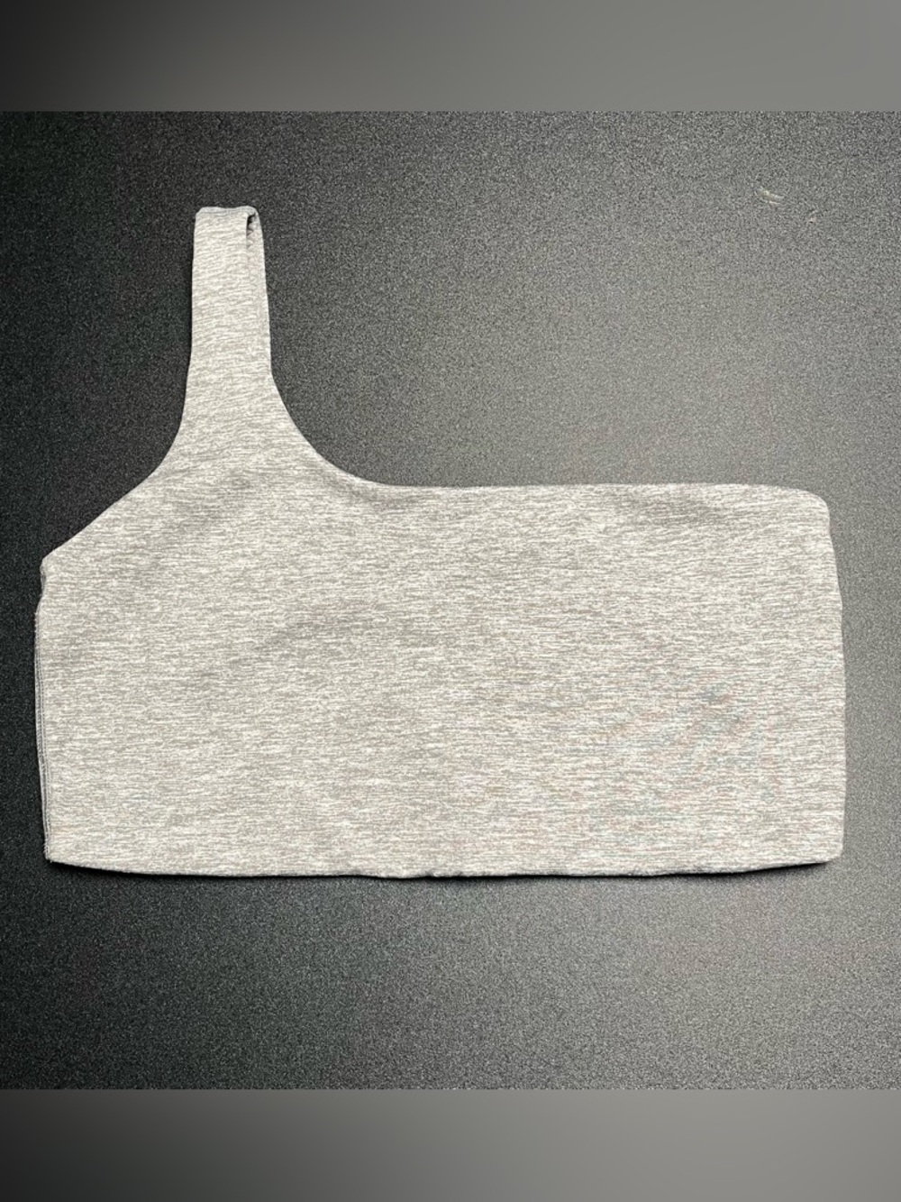 Offline by Aerie One Shoulder Sports Bra Gray Marl Stretch Crop Top Size XL